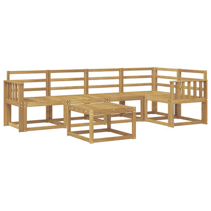 Outdoor Sofa Set 6 pcs White Solid Acacia Wood