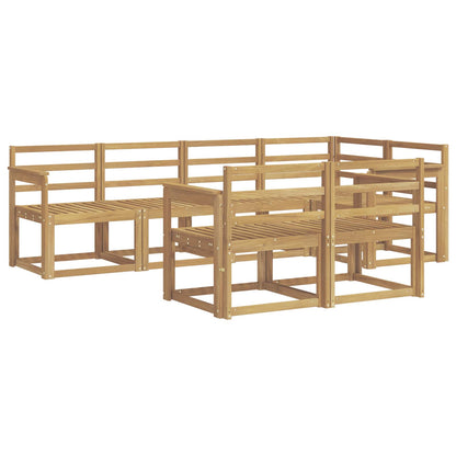 Outdoor Sofa Set 7 pcs 7-Seaters White Solid Acacia Wood