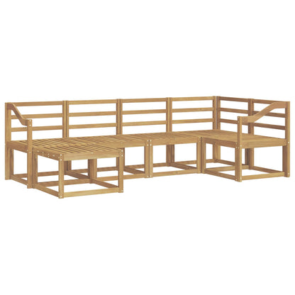 Outdoor Sofa Set 6 pcs White Solid Acacia Wood
