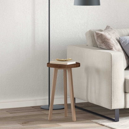 Table Top Light Brown Ø 30 x 2.5 cm Solid Oak Wood