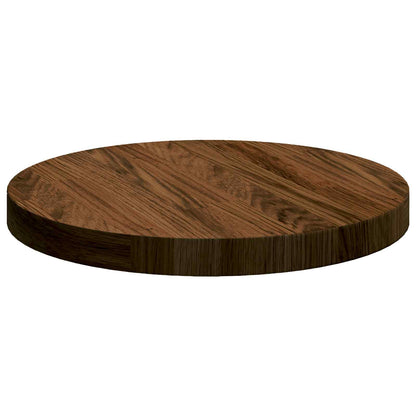 Table Top Light Brown Ø 30 x 2.5 cm Solid Oak Wood