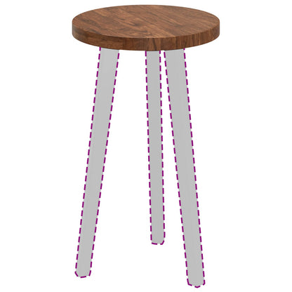 Table Top Light Brown Ø 30 x 2.5 cm Solid Oak Wood