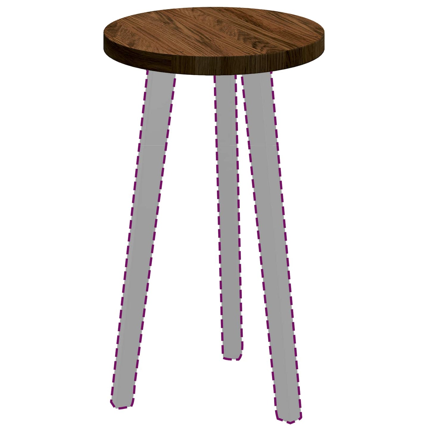 Table Top Light Brown Ø 30 x 2.5 cm Solid Oak Wood