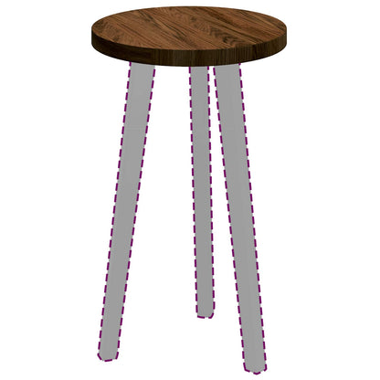 Table Top Light Brown Ø 30 x 2.5 cm Solid Oak Wood