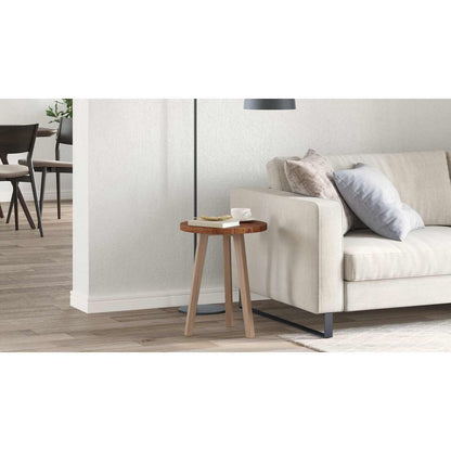 Table Top Light Brown Ø 40 x 2.5 cm Solid Oak Wood