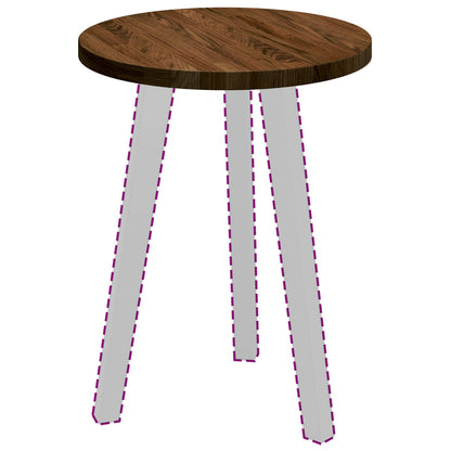 Table Top Light Brown Ø 40 x 2.5 cm Solid Oak Wood