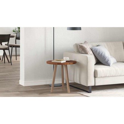 Table Top Light Brown Ø 50 x 2.5 cm Solid Oak Wood