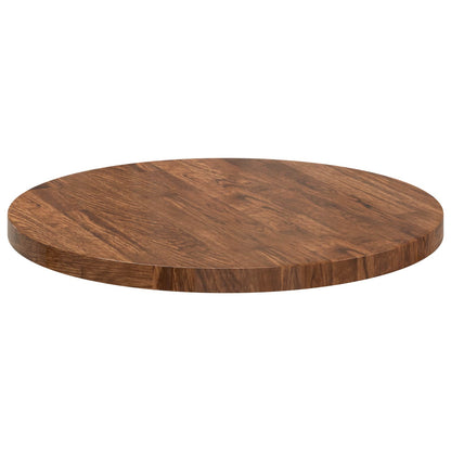 Table Top Light Brown Ø 50 x 2.5 cm Solid Oak Wood