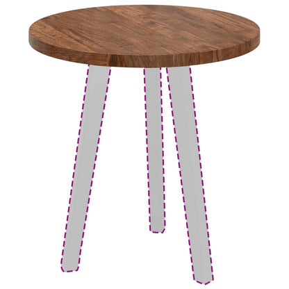 Table Top Light Brown Ø 50 x 2.5 cm Solid Oak Wood