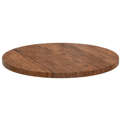 Table Top Light Brown Ø 60 x 2.5 cm Solid Oak Wood