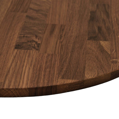 Table Top Light Brown Ø 70 x 2.5 cm Solid Oak Wood