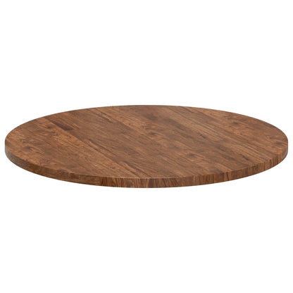 Table Top Light Brown Ø 80 x 2.5 cm Solid Oak Wood