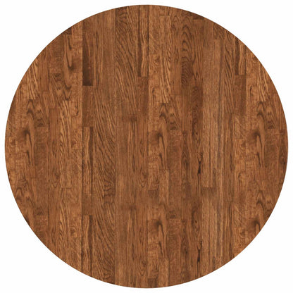 Table Top Light Brown Ø 80 x 2.5 cm Solid Oak Wood