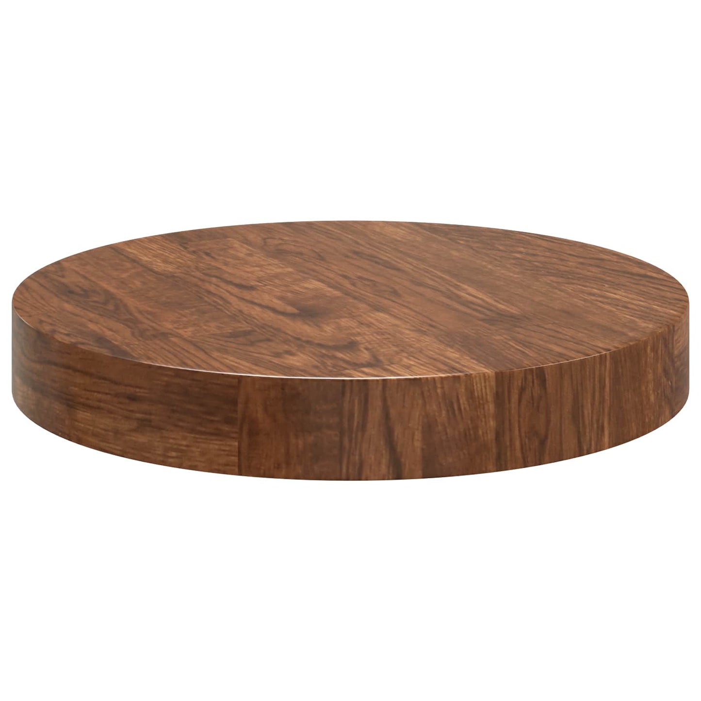 Table Top Light Brown Ø 30 x 4 cm Solid Oak Wood