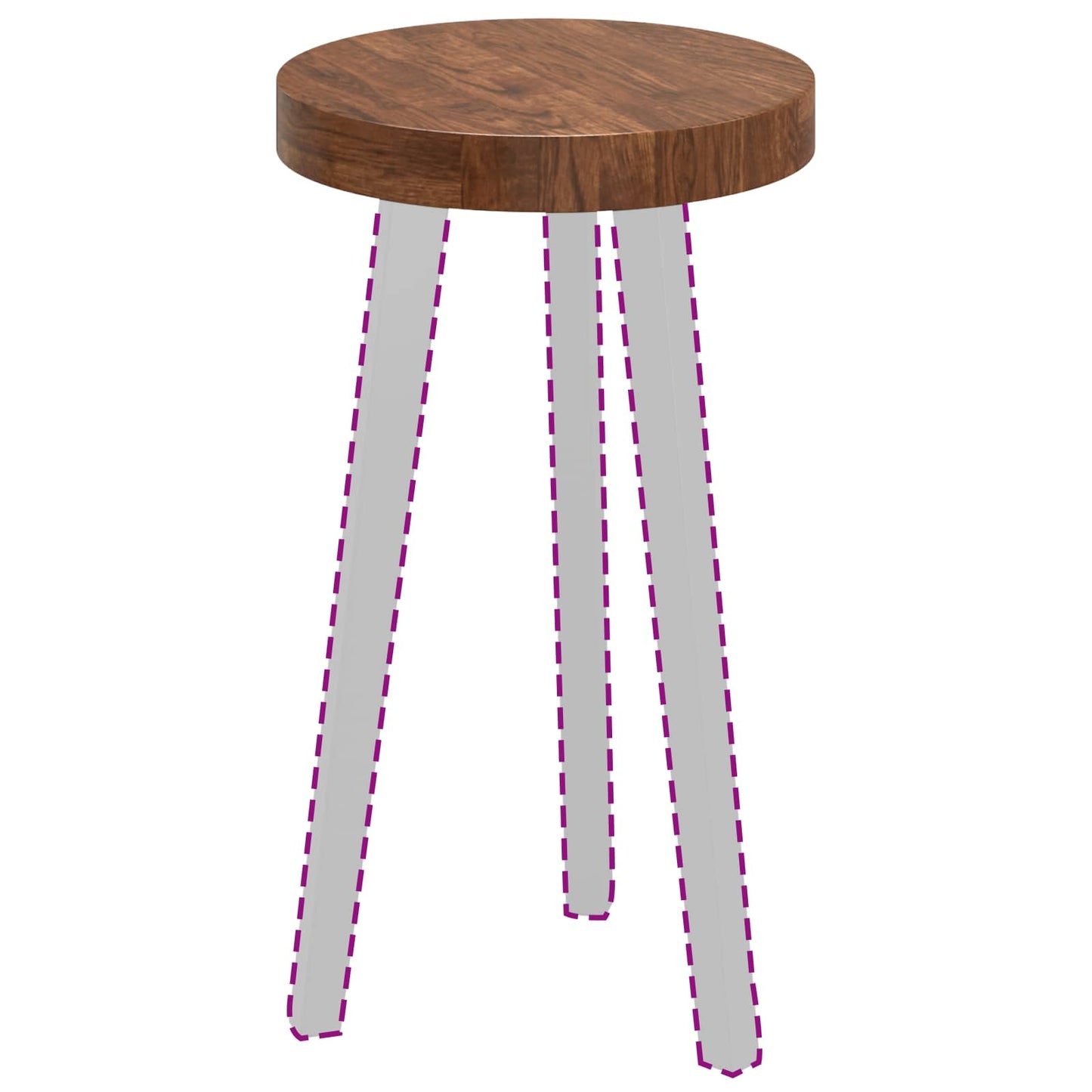 Table Top Light Brown Ø 30 x 4 cm Solid Oak Wood