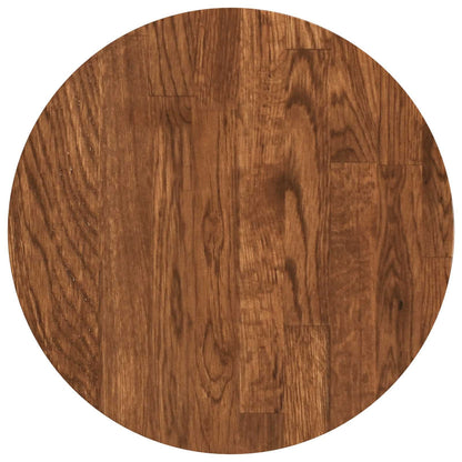 Table Top Light Brown Ø 30 x 4 cm Solid Oak Wood