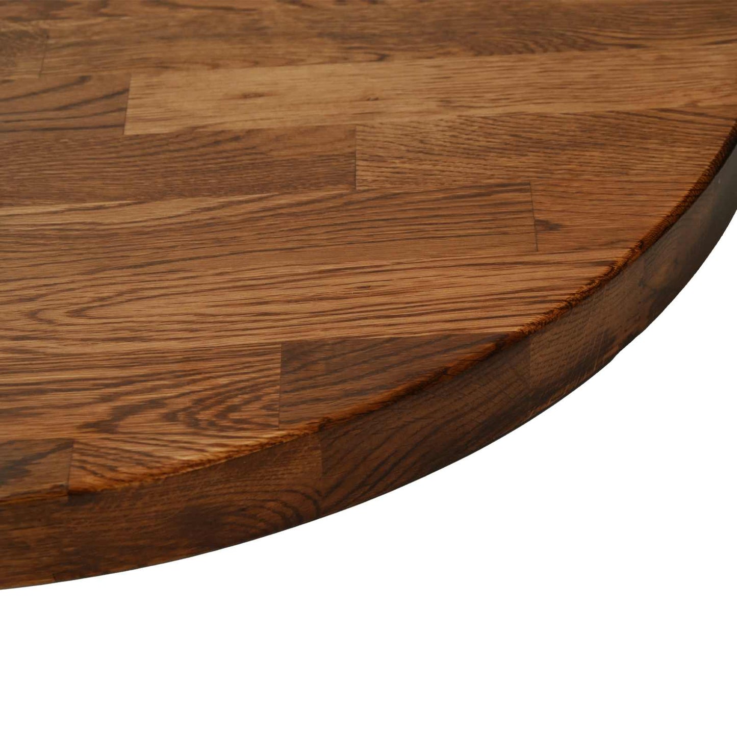 Table Top Light Brown Ø 40 x 4 cm Solid Oak Wood