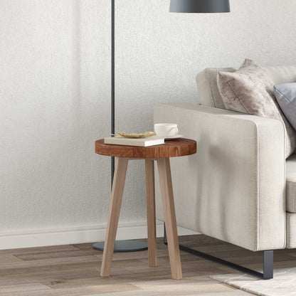 Table Top Light Brown Ø 40 x 4 cm Solid Oak Wood