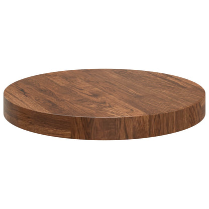 Table Top Light Brown Ø 40 x 4 cm Solid Oak Wood