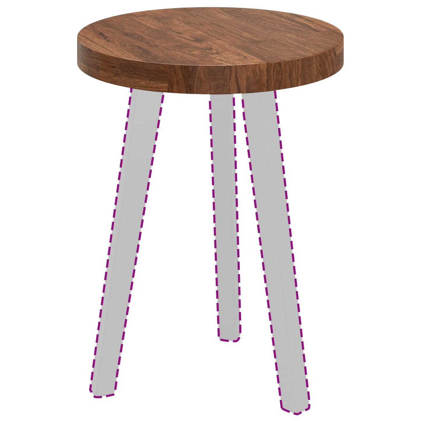 Table Top Light Brown Ø 40 x 4 cm Solid Oak Wood