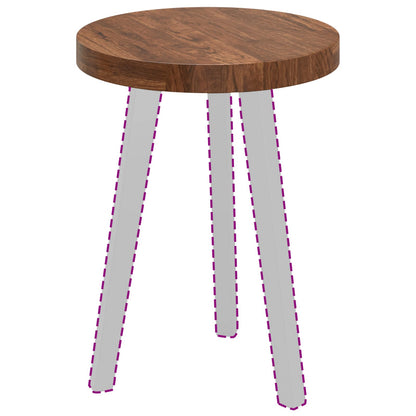 Table Top Light Brown Ø 40 x 4 cm Solid Oak Wood