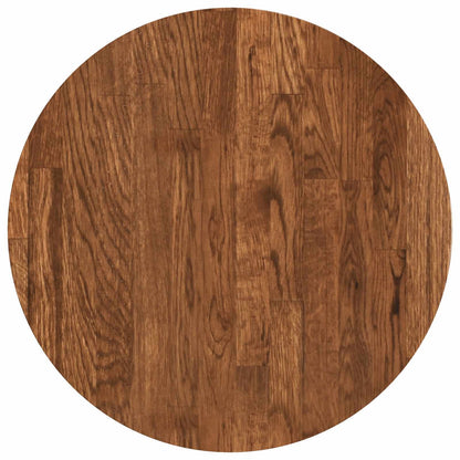 Table Top Light Brown Ø 40 x 4 cm Solid Oak Wood