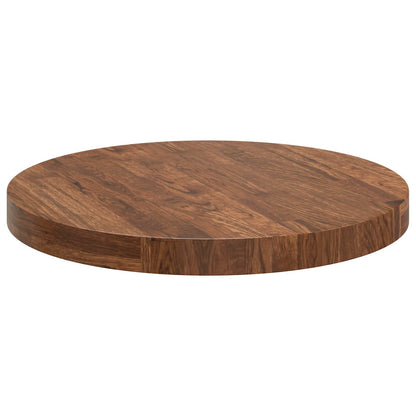 Table Top Light Brown Ø 50 x 4 cm Solid Oak Wood