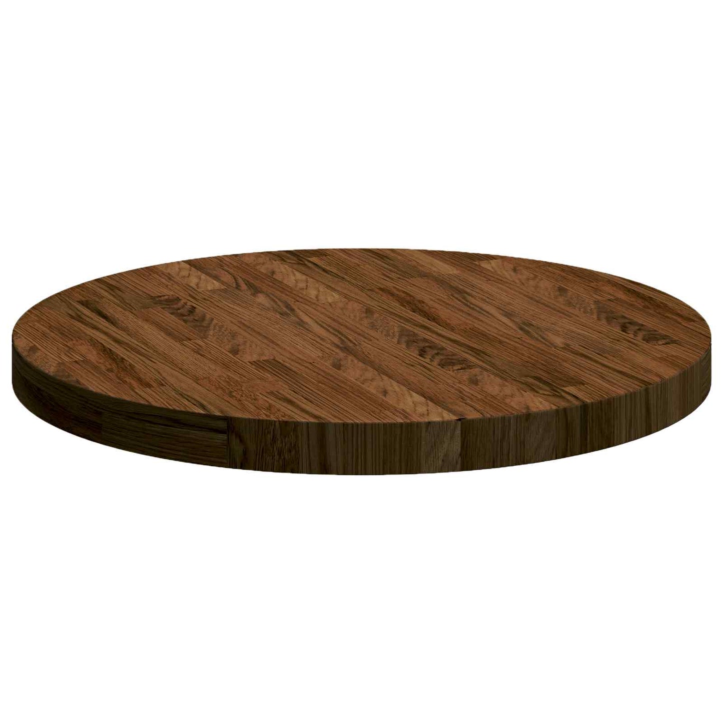 Table Top Light Brown Ø 60 x 4 cm Solid Oak Wood