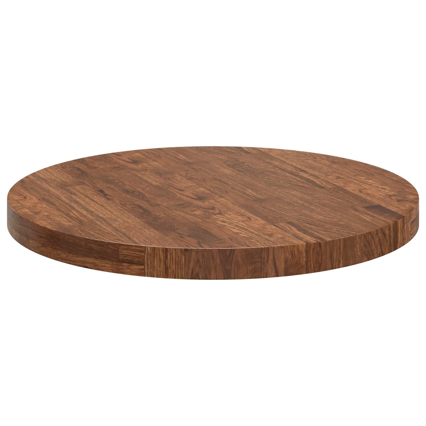 Table Top Light Brown Ø 60 x 4 cm Solid Oak Wood