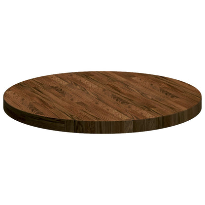 Table Top Light Brown Ø 70 x 4 cm Solid Oak Wood