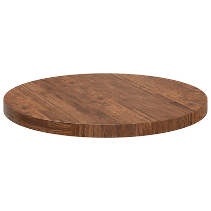 Table Top Light Brown Ø 70 x 4 cm Solid Oak Wood
