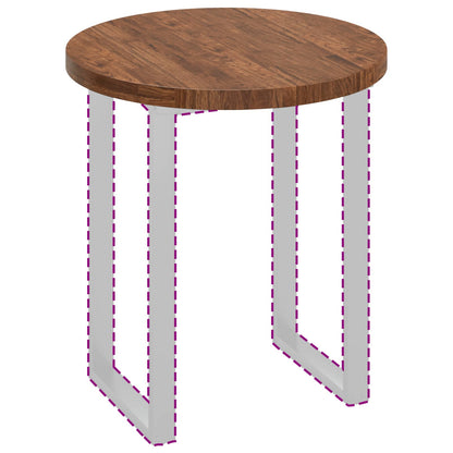 Table Top Light Brown Ø 70 x 4 cm Solid Oak Wood
