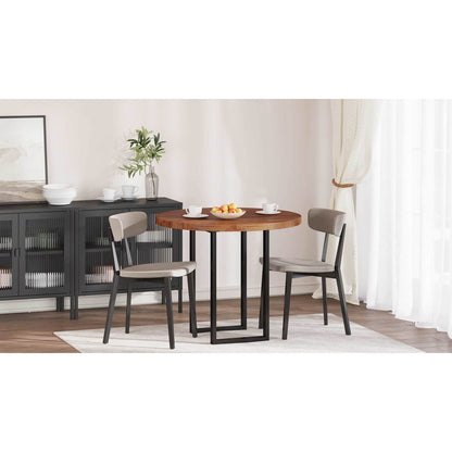 Table Top Light Brown Ø 90 x 4 cm Solid Oak Wood