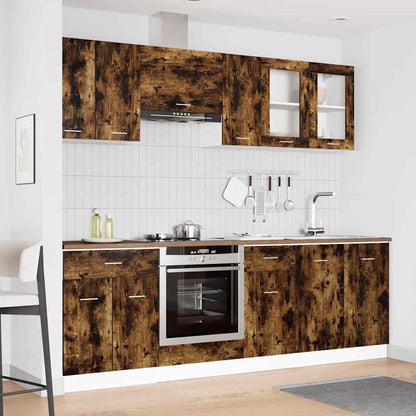 Kitchen Cabinet Set Lyon 8 pcs Smoked oak Engineered Wood