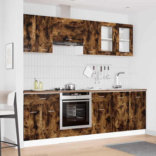 Kitchen Unit Lyon 8 pcs Smoked oak Engineered Wood