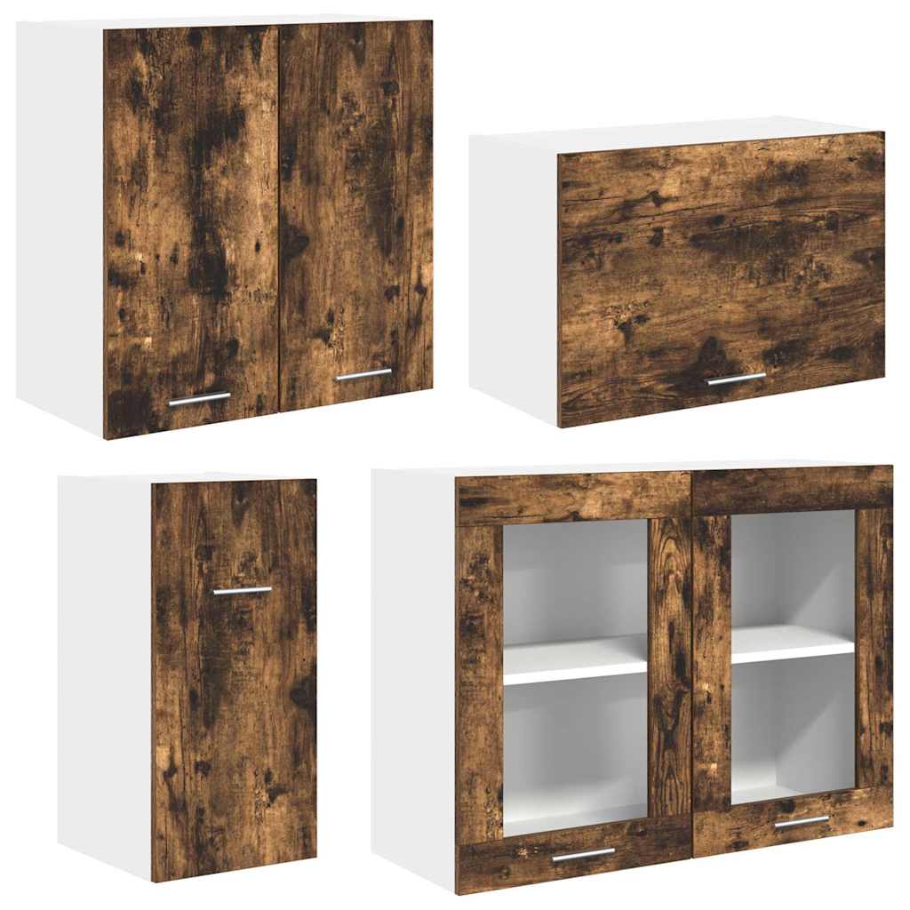Kitchen Cabinet Set Lyon 8 pcs Smoked oak Engineered Wood