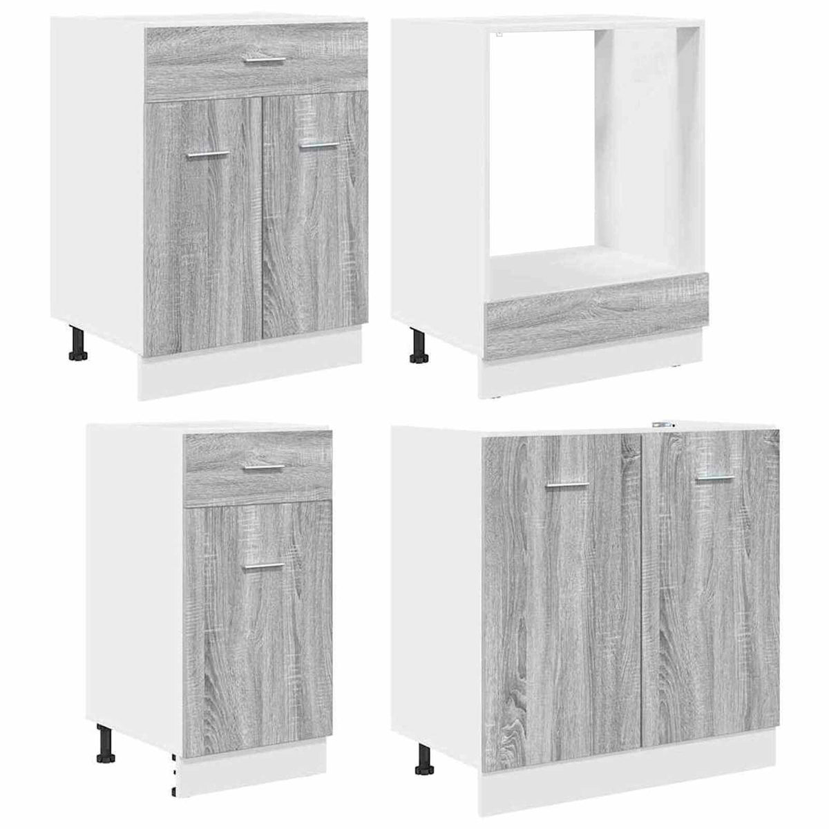 Kitchen Unit Lyon 8 pcs Grey Sonoma Engineered Wood