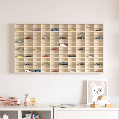 Wall Display Case Beige 98 x 4.5 x 55 cm Engineered Wood