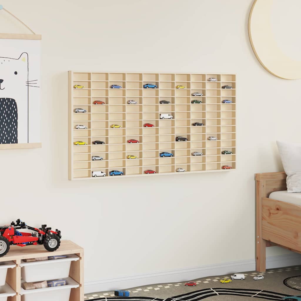Wall Display Case Beige 98 x 4.5 x 55 cm Engineered Wood