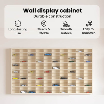Wall Display Case Beige 98 x 4.5 x 55 cm Engineered Wood