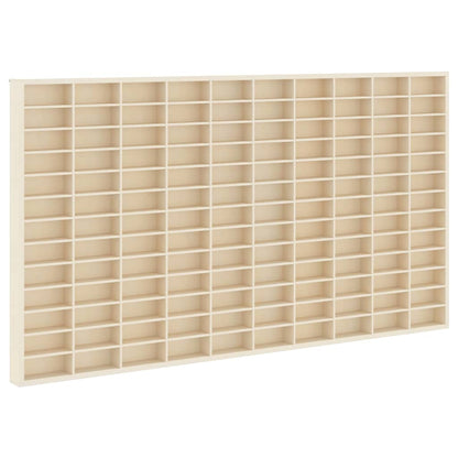 Wall Display Case Beige 98 x 4.5 x 55 cm Engineered Wood