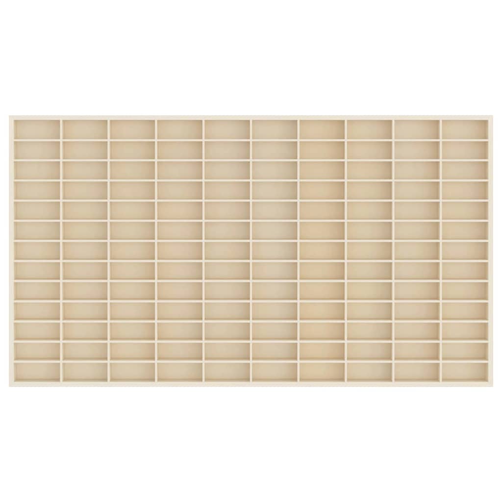 Wall Display Case Beige 98 x 4.5 x 55 cm Engineered Wood