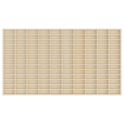 Wall Display Case Beige 98 x 4.5 x 55 cm Engineered Wood