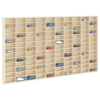 Wall Display Case Beige 98 x 4.5 x 55 cm Engineered Wood