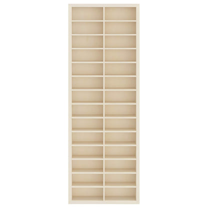 Wall Display Case Beige 21 x 4.5 x 59 cm Engineered Wood