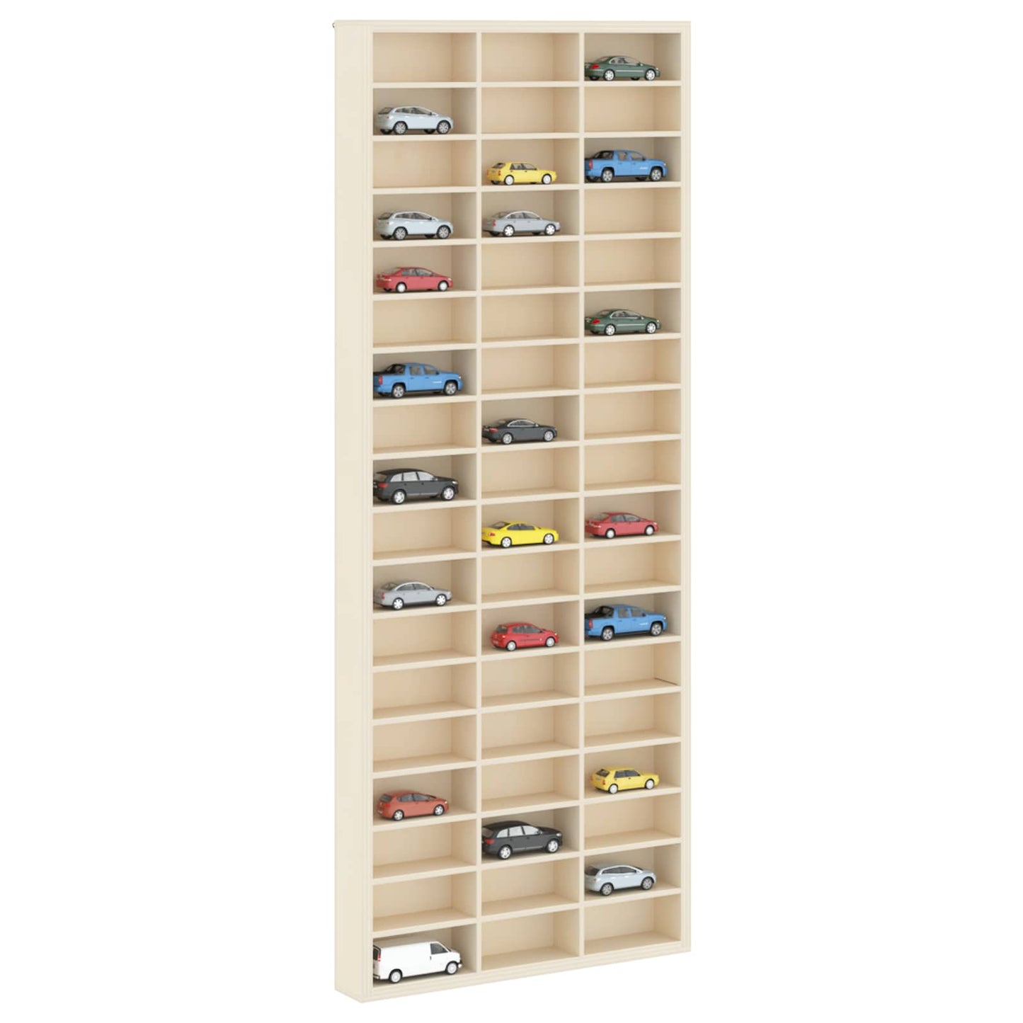 Wall Display Case Beige 30 x 4.5 x 75 cm Engineered Wood