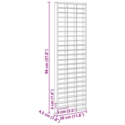 Wall Display Case Beige 30 x 4.5 x 96 cm Engineered Wood