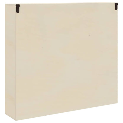 Wall Display Case Beige 40 x 8.5 x 37 cm Engineered Wood
