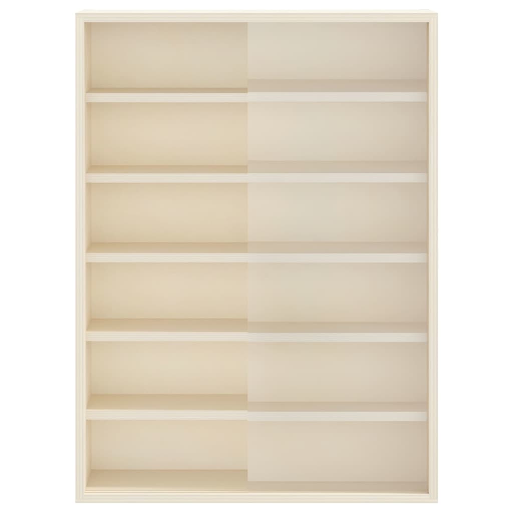 Wall Display Case with Shelf Beige 40 x 8.5 x 54 cm Plywood