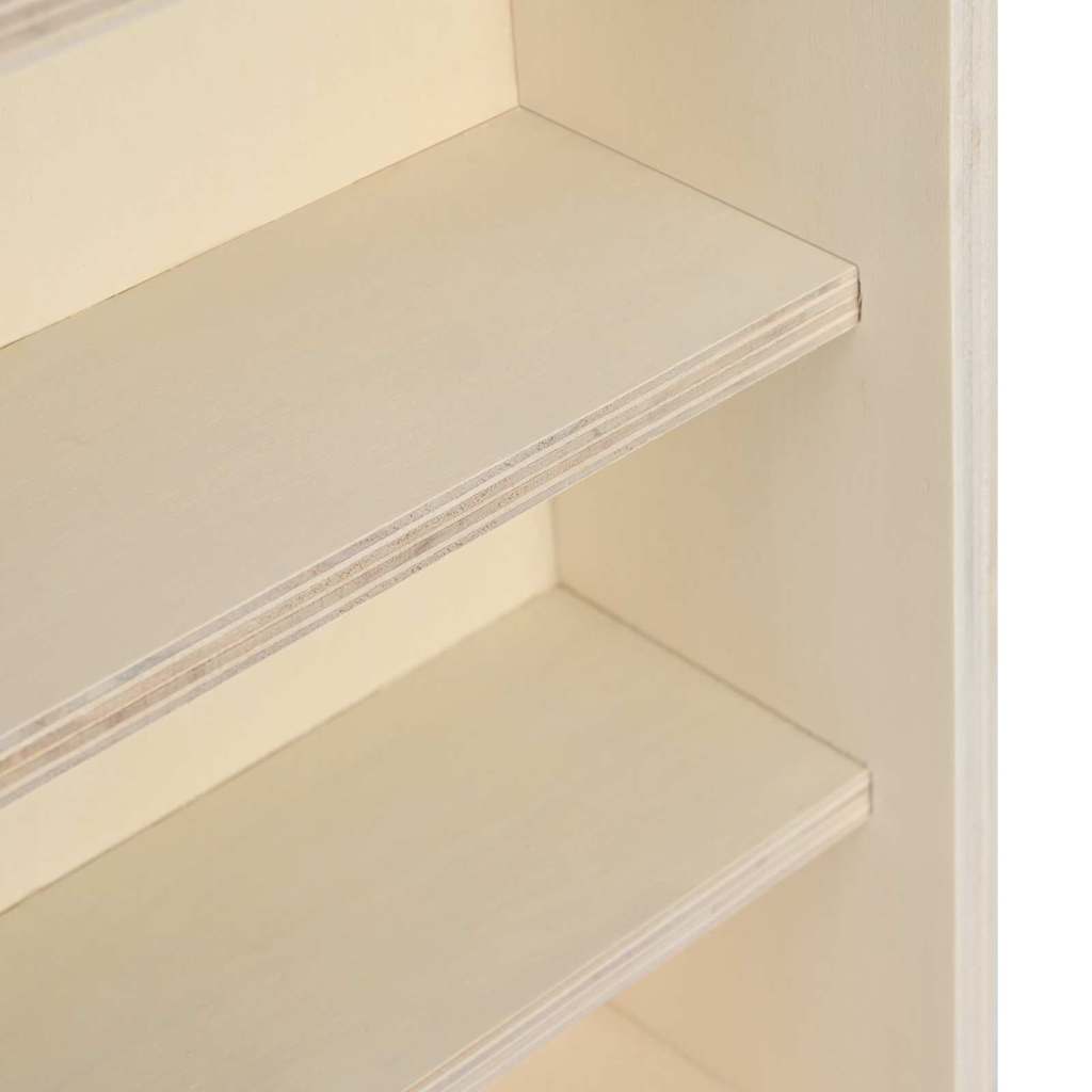 Wall Display Case with Shelf Beige 60 x 8.5 x 54 cm Plywood
